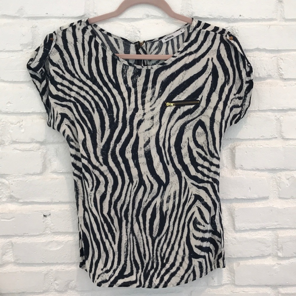 Lefties Zebra print top